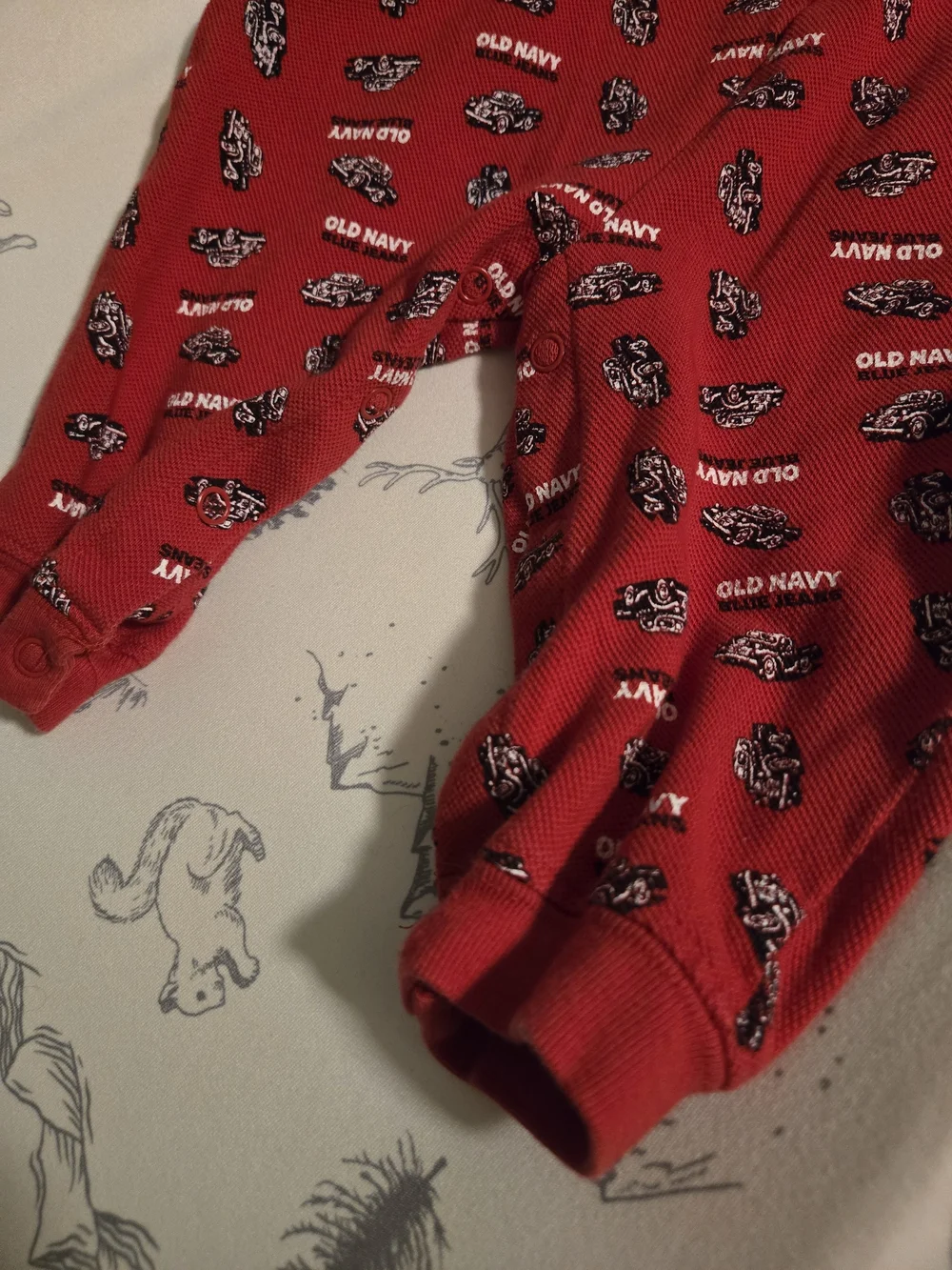 Old Navy Classic Truck Red Baby One-Piece Romper